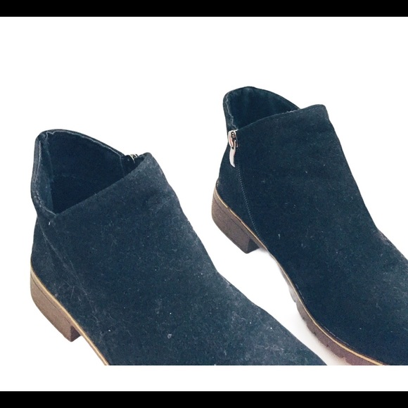 Martin Zipper Chelsea Boots/Booties Vegan/Faux Suede Black Size 7 - Picture 4 of 7